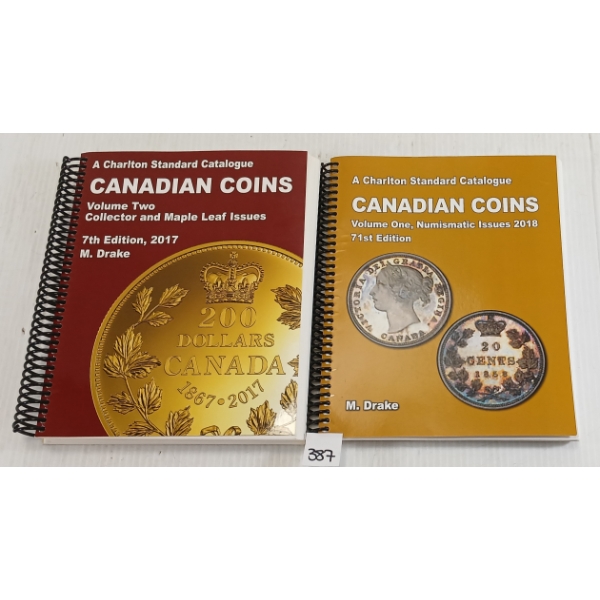 LOT OF 2 - A CHARLTON STANDARD CATALOGUE CANADIAN COINS - VOL I & II