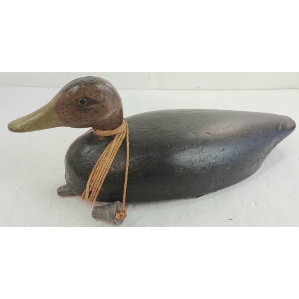 DUCK DECOY W/ WEIGHT - SIGNED B.K.W.