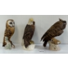 Image 3 : LOT OF 3 - W. GOEBEL SCREECHOWL, BARN OWL & BALD EAGLE FIGURINES