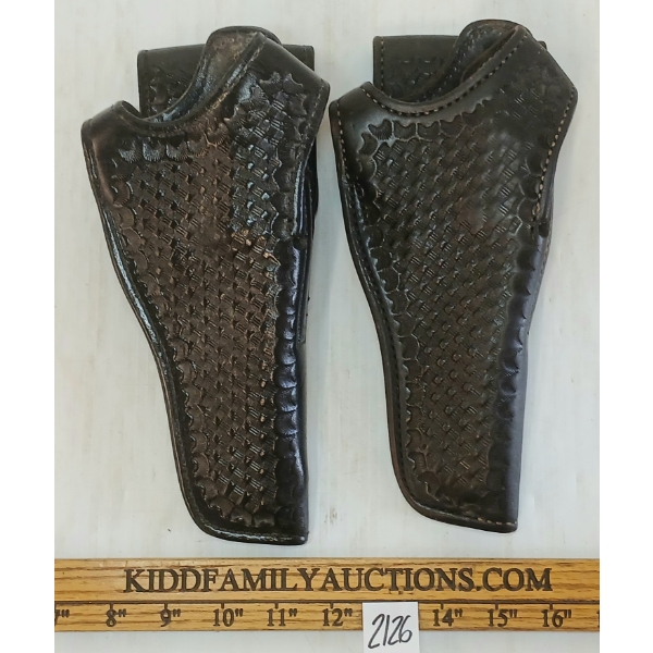 LOT OF 2 - GOULD & GOODRICH LEATHER REVOLVER HOLSTERS