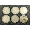 Image 2 : LOT OF 6 - 1938-1962 CDN 25 CENT COINS