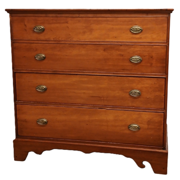 FEDERAL STYLE CHERRY LINEN STORAGE CHEST W/ DRAWERS