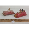 Image 1 : LOT OF 2 - SUNRUCO MICKEY MOUSE FIRE TRUCK & DONALD DUCK CAR