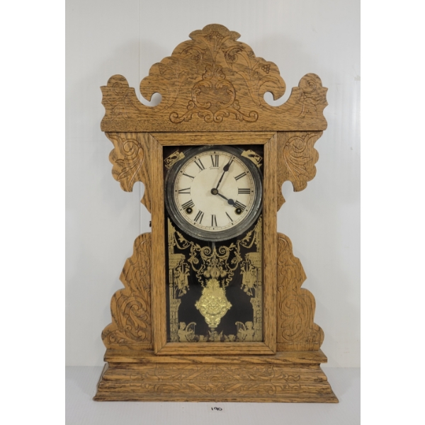 SESSIONS GINGERBREAD OAK CLOCK