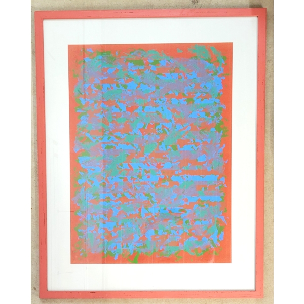 ABSTRACT BY DENNIS CLIFF (PRS CDN ARTIST) - FRAMED MIXED MEDIA 