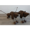 Image 2 : LOT OF 2 - FOLK ART DACHSHUNDS