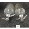 Image 7 : LOT OF 2 - SCHULTZ CARBONIC & UNMARKED - CLEAR EMBOSSED - SELTZER BOTTLES
