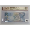 Image 2 : 2006 CDN $5 BANKNOTE - BCS GRADED -  3 DIGIT RADAR