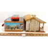 Image 2 : LOT OF 5 - COWBOY COLLECTIBLES - INCL ROY ROGERS TIN SHACK, GUNSMOKE LUNCH BOX, ETC.