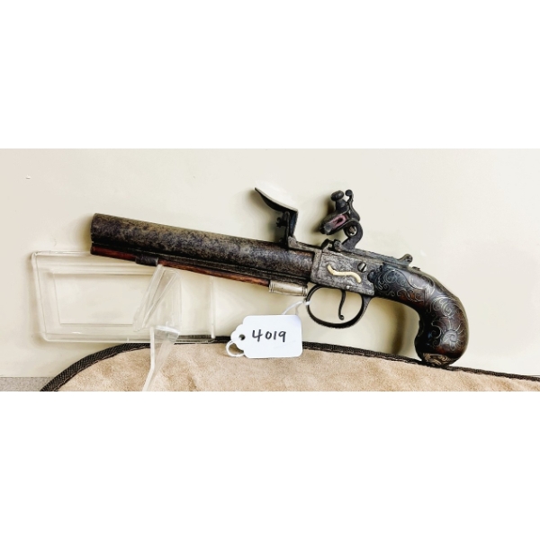 QUEEN ANNE STYLE FLINTLOCK PISTOL IN APPROX .470 BP 