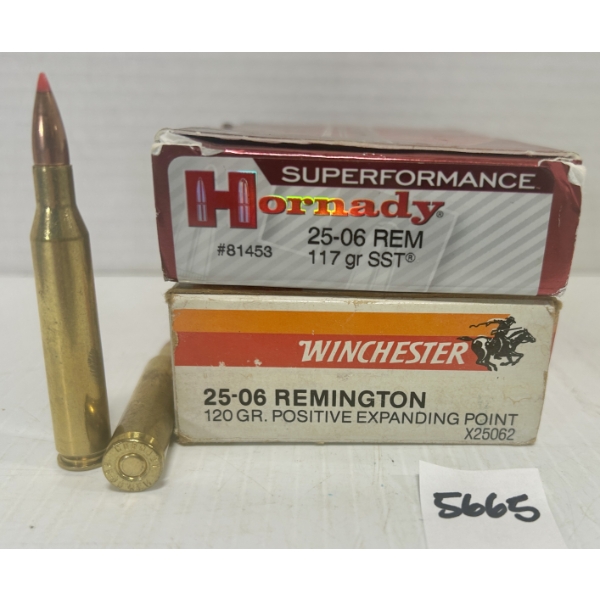 AMMO: 40X .25-06 REM 117GR. & 120GR. 