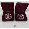 Image 1 : LOT OF 2 - 1986 & 1990 RCM SILVER DOLLAR COINS