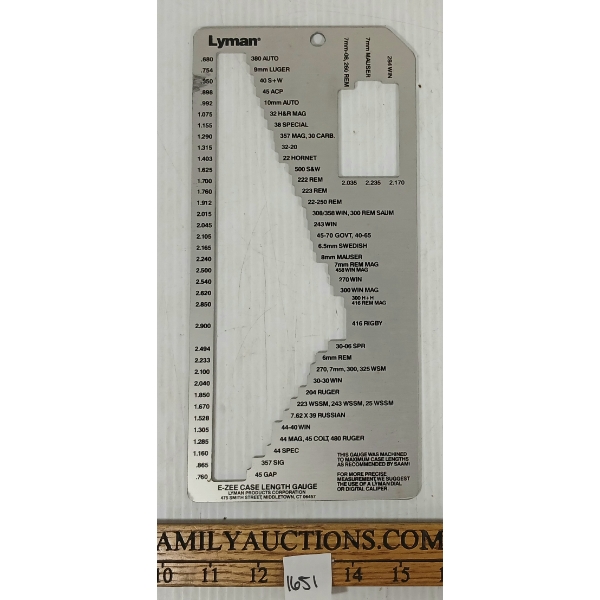 LYMAN E-ZEE CASE LENGTH GAUGE