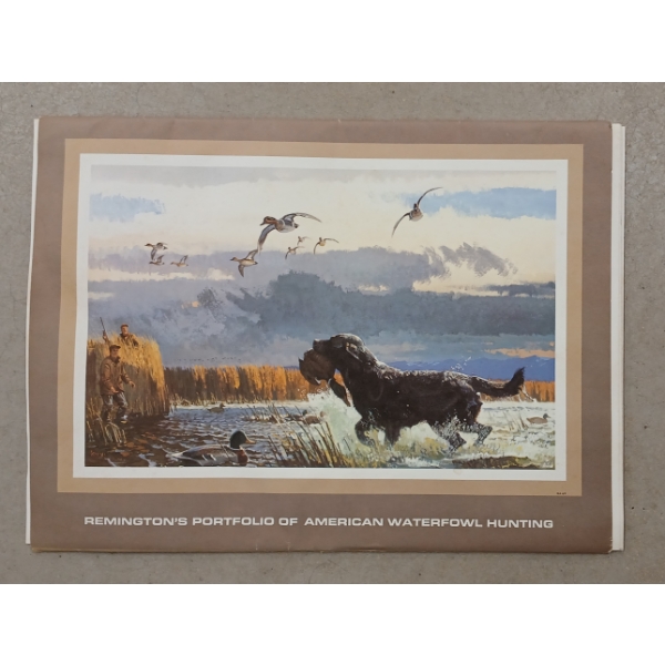 REMINGTON'S PORTFOLIO OF AMERICAN WATERFOWL HUNTING BY BOB KUHN - INCL "A TURN-BACK WHISTLER," ETC