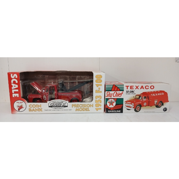 LOT OF 2 - 1ST GEAR & GEARBOX DIECAST TEXACO 1958 GMC & 1953 F-100