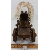 Image 6 : FOLK ART COVERED WAGON W/ DRAW HORSES