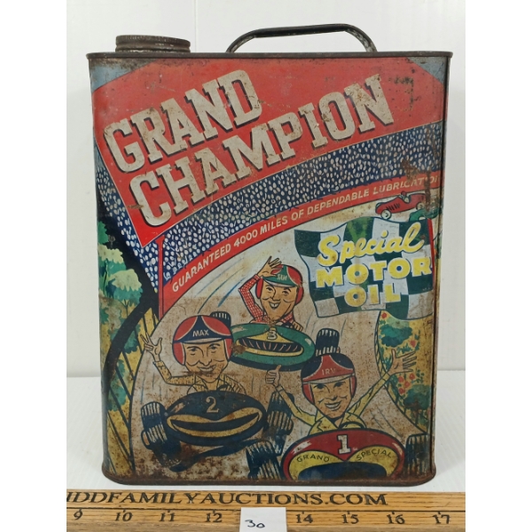 GRAND CHAMPION SPECIAL MOTOR OIL CAN - 2 GAL