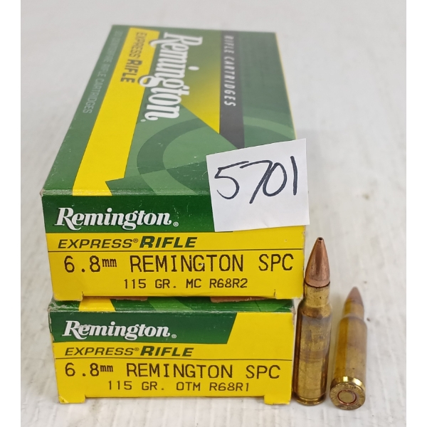 AMMO: 40X REMINGTON 6.8MM - 115GR