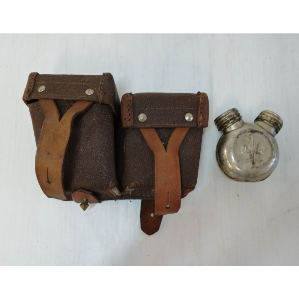 LOT OF 2 - SOVIET MOSIN-NAGANT OILER & AMMO POUCH