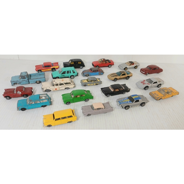 LOT OF 20 - MISC DIECAST MODELS - INCL ERTL, HOTWHEELS, MATCHBOX, ETC
