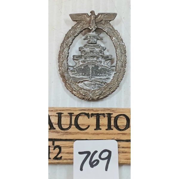 WWII GERMAN KRIEGSMARINE HIGH SEAS FLEET BADGE