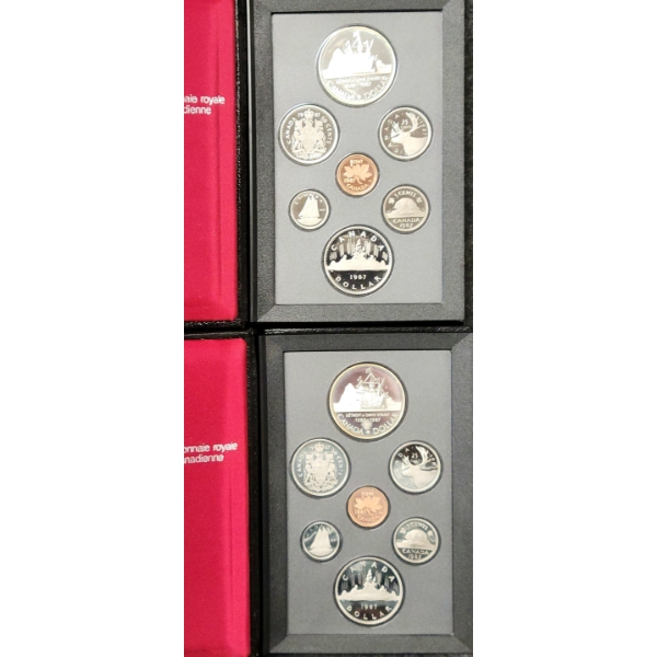 LOT OF 2 - 1987 RCM PROOF SETS