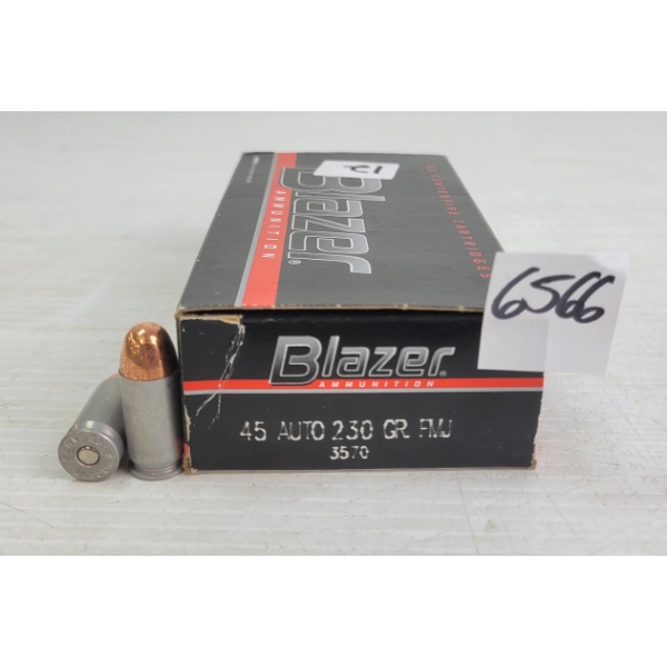 AMMO: 50X BLAZER .45AUTO - 230GR - FMJ