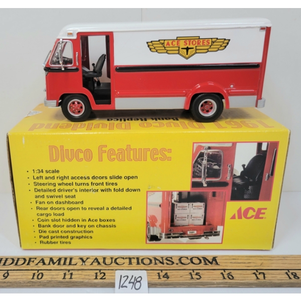 1961 ACE HARDWARE DIVCO DIVIDEND DIECAST BANK REPLICA