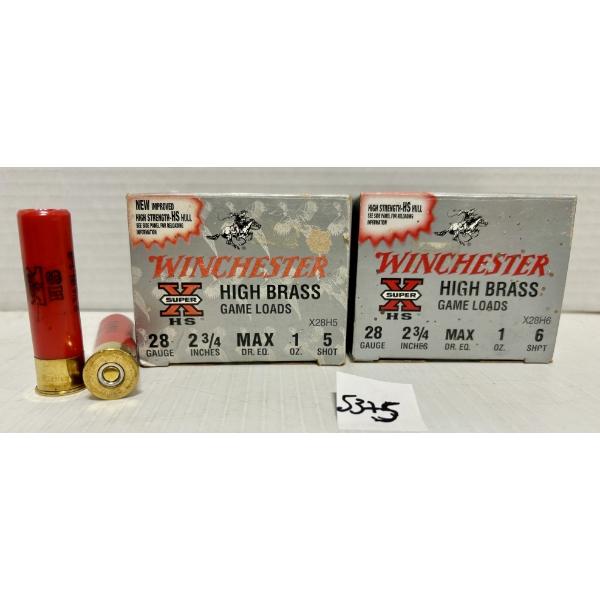 AMMO: 50X WINCHESTER 28 GA 2-3/4IN NO5 & NO6 SHOT
