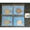 Image 1 : LOT OF 4 - 1942 & 1946 CDN SILVER 50 CENT COINS - CCCS GRADED