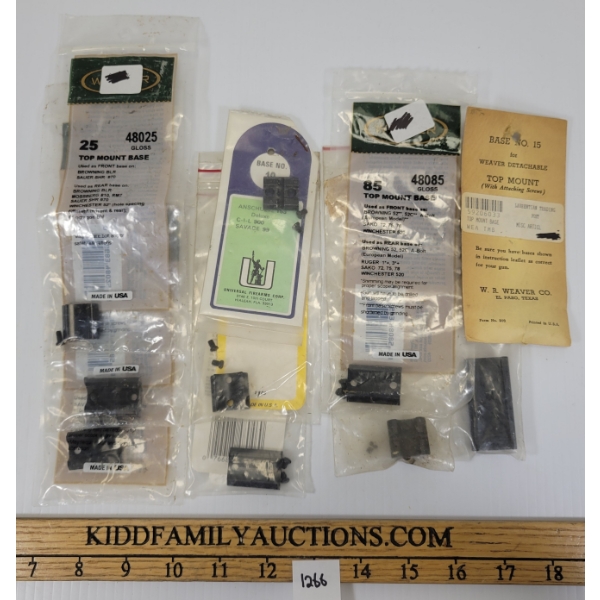 LOT OF 10 - SCOPE BASES - INCL WEAVER