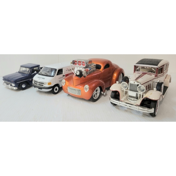 LOT OF 4 - ANSON, MOTOR MAX, MUSCLE MACHINES & 1ST GEAR DIECAST MODELS