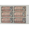 LOT OF 6 - 1954 CDN $2 BANKNOTES