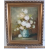 FLORAL STILL LIFE BY G. MAUGER - FRAMED OIL ON CANVAS 