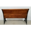 Image 5 : GARDEN BENCH W/ ORNATE SCROLLWORK WROUGHT IRON ENDS 