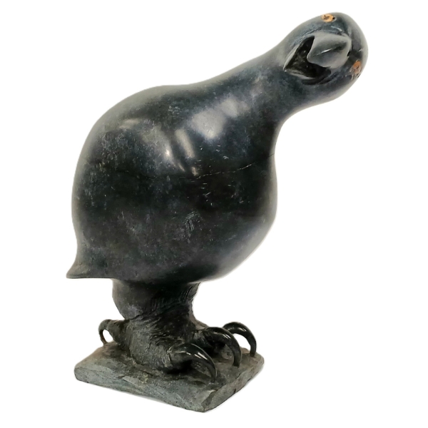 ONE FOOTED BIRD BY QAUQJUAQ - STONE