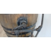 Image 4 : WOODEN BARREL PEDAL BUTTER CHURN - C. 1880-1920