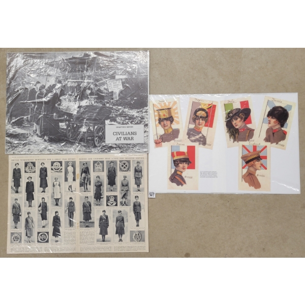 LOT OF 3 - "PATRIOTIC GIRLS", "CIVILIANS AT WAR" & "BRITISH WOMANHOOD WAR EFFORT" POSTERS