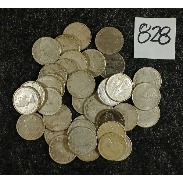 LOT OF 35 - 1968 CDN SILVER DIMES