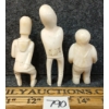 Image 5 : LOT OF 3 - MEN FIGURES BY UNKNOWN ARTIST - ANTLER
