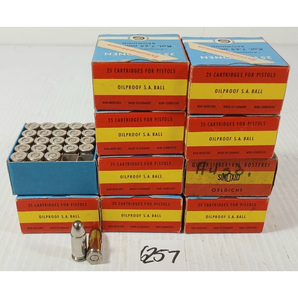 AMMO: 225X GECO 7.65MM BROWNING