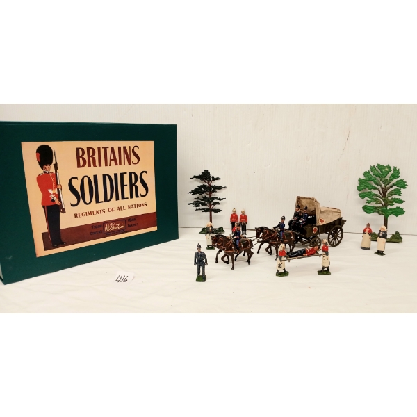 BRITAINS SOLDIERS LEAD FIGURES - NO. 145 ROYAL ARMY MEDICAL CORPS