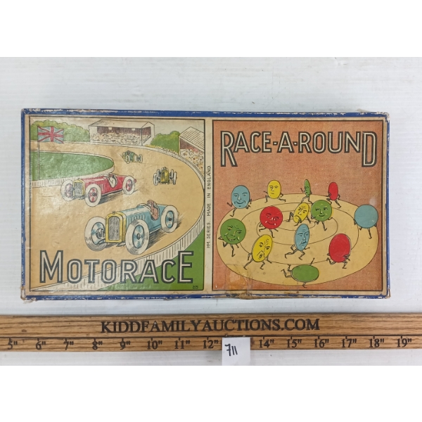 MOTORACE & RACE-A-ROUND BOARD GAME 