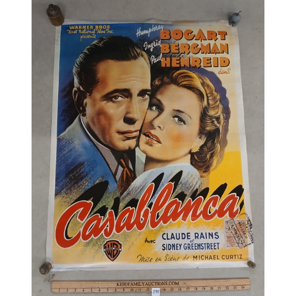 WARNER BROS. "CASABLANCA" MOVIE POSTER - FRENCH