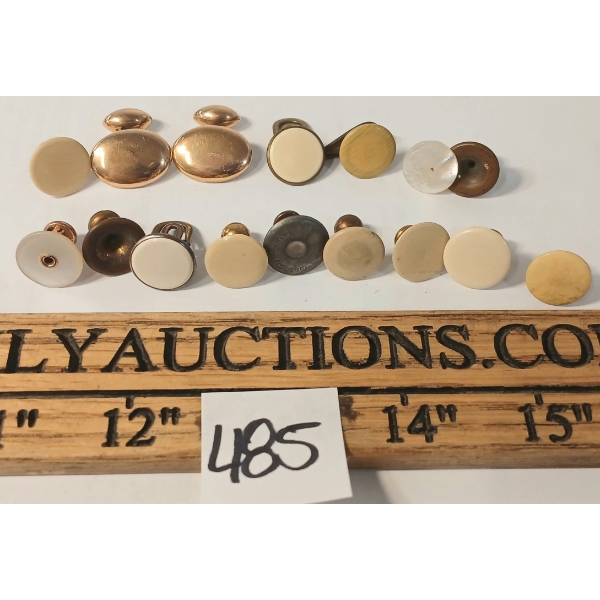 QTY OF CUFF LINKS - INCL MOTHER OF PEARL, STERLING SILVER & THE KING BRAND