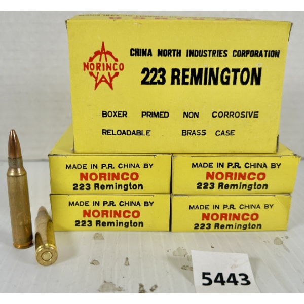 AMMO: 100X NORINCO .223 REM - FMJ