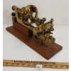Image 4 : SWISS 19th CENTURY LATHE W/ MAHOGANY BASE