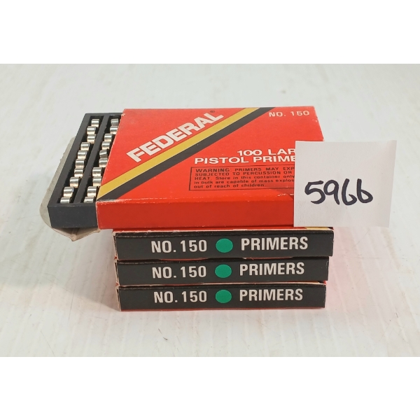 PRIMERS: 400X FEDERAL NO. 150 LARGE PISTOL PRIMERS