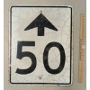 Image 1 : 50 ZONE AHEAD - SINGLE SIDED METAL SIGN