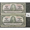 Image 1 : LOT OF 2 - 1937 CDN $10 BANKNOTES